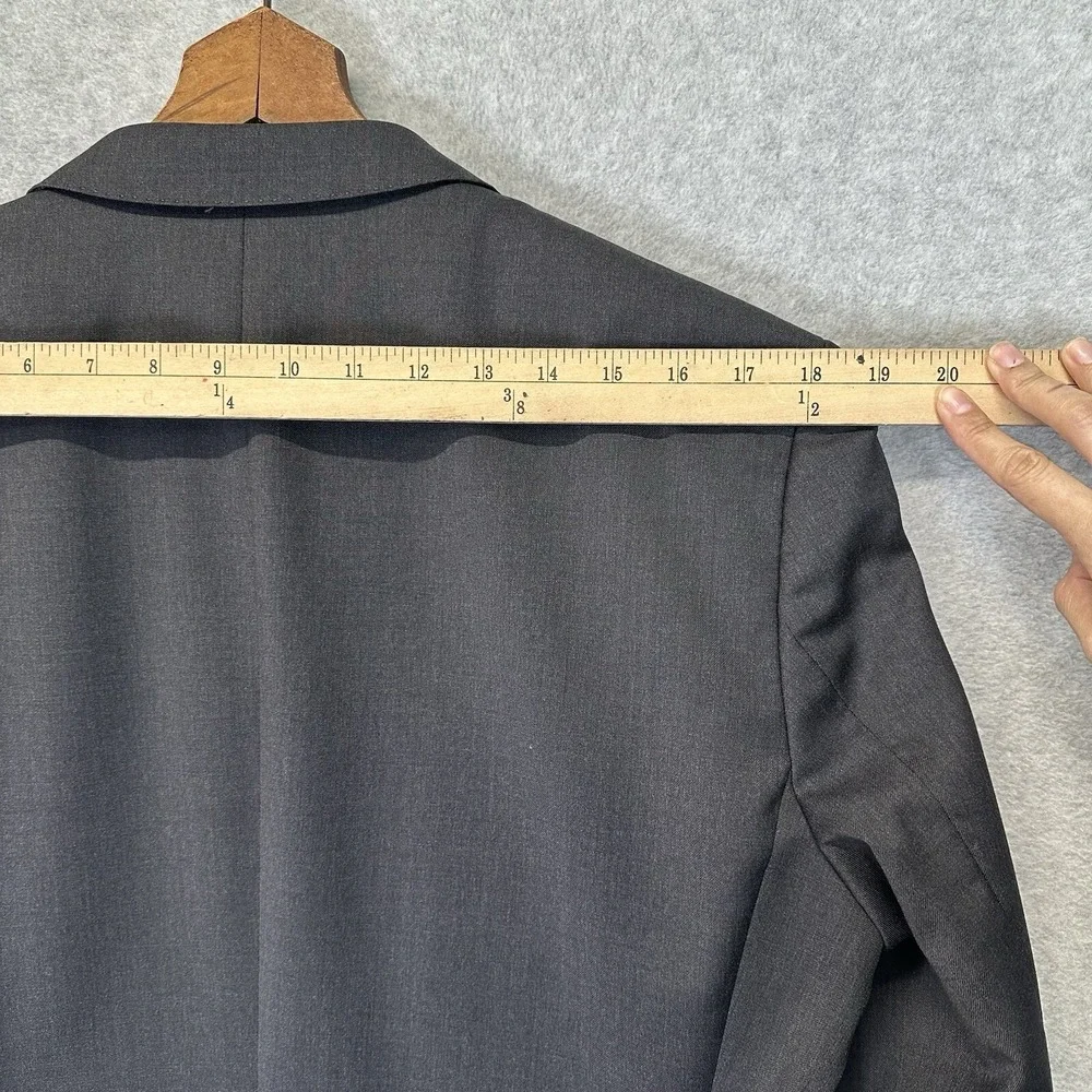 Boss Hugo Trabaldo Togna 1840 Super 120 Virgin Wool Blazer Sz 40R Black 2 Button